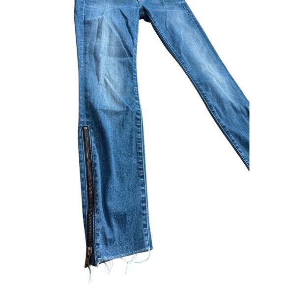MOTHER The Looker Zip Fray Low-Rise Skinny Jeans in Home Sweet‎ Home Size 25 - Picture 10 of 11